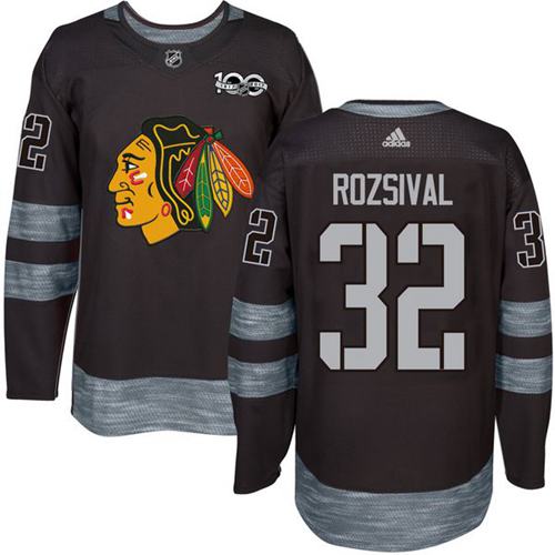 Adidas Blackhawks #32 Michal Rozsival Black 1917-2017 100th Anniversary Stitched NHL Jersey Adidas Blackhawks #32 Michal Rozsival Black 1917-2017 100th Anniversary Stitched NHL Jersey