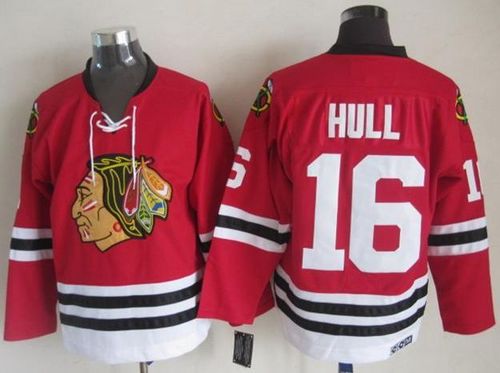 Blackhawks #16 Bobby Hull Red CCM Throwback Stitched NHL Jersey Blackhawks #16 Bobby Hull Red CCM Throwback Stitched NHL Jersey