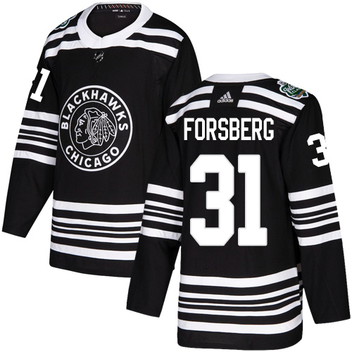 Adidas Blackhawks #31 Anton Forsberg Black Authentic 2019 Winter Classic Stitched NHL Jersey Adidas Blackhawks #31 Anton Forsberg Black Authentic 2019 Winter Classic Stitched NHL Jersey