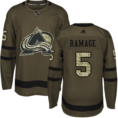 Adidas Avalanche #5 Rob Ramage Green Salute to Service Stitched NHL Jersey Adidas Avalanche #5 Rob Ramage Green Salute to Service Stitched NHL Jersey