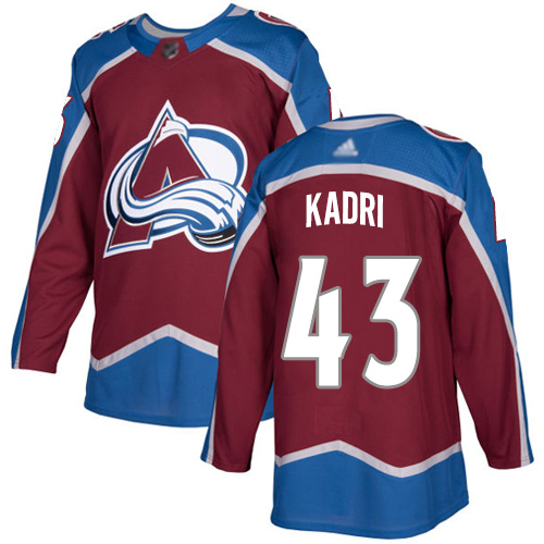 Adidas Avalanche #43 Nazem Kadri Burgundy Home Authentic Stitched NHL Jersey
