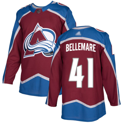 Adidas Avalanche #41 Pierre-Edouard Bellemare Burgundy Home Authentic Stitched NHL Jersey Adidas Avalanche #41 Pierre-Edouard Bellemare Burgundy Home Authentic Stitched NHL Jersey