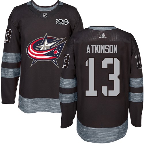 Adidas Blue Jackets #13 Cam Atkinson Black 1917-2017 100th Anniversary Stitched NHL Jersey Adidas Blue Jackets #13 Cam Atkinson Black 1917-2017 100th Anniversary Stitched NHL Jersey