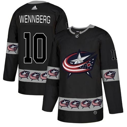 Adidas Blue Jackets #10 Alexander Wennberg Black Authentic Team Logo Fashion Stitched NHL Jersey Adidas Blue Jackets #10 Alexander Wennberg Black Authentic Team Logo Fashion Stitched NHL Jersey