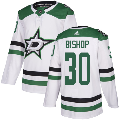Adidas Stars #30 Ben Bishop White Road Authentic Stitched NHL Jersey