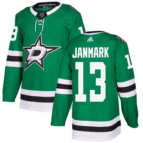 Adidas Stars #13 Mattias Janmark Green Home Authentic Stitched NHL Jersey Adidas Stars #13 Mattias Janmark Green Home Authentic Stitched NHL Jersey
