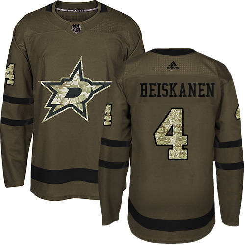 Adidas Stars #4 Miro Heiskanen Green Salute to Service Stitched NHL Jersey Adidas Stars #4 Miro Heiskanen Green Salute to Service Stitched NHL Jersey