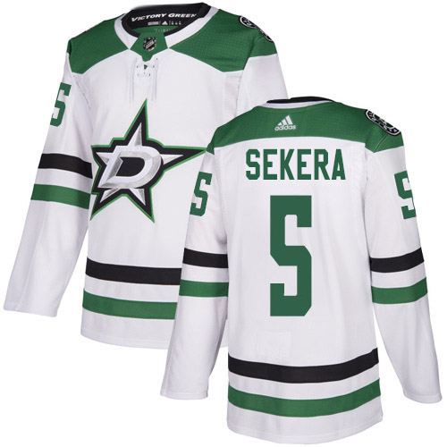 Adidas Stars #5 Andrej Sekera White Road Authentic Stitched NHL Jersey Adidas Stars #5 Andrej Sekera White Road Authentic Stitched NHL Jersey
