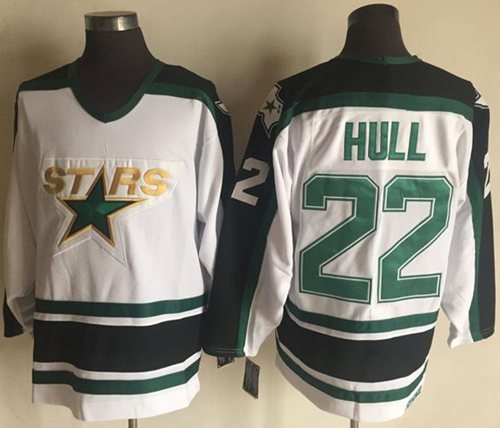 Stars #22 Brett Hull White CCM Throwback Stitched NHL Jersey Stars #22 Brett Hull White CCM Throwback Stitched NHL Jersey