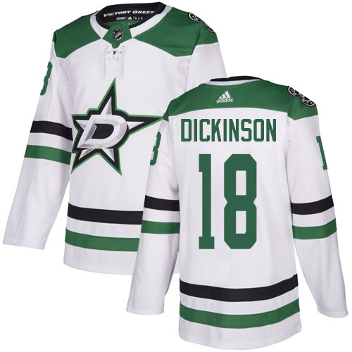 Adidas Stars #18 Jason Dickinson White Road Authentic Stitched NHL Jersey Adidas Stars #18 Jason Dickinson White Road Authentic Stitched NHL Jersey