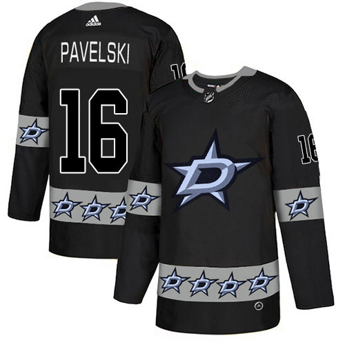Adidas Stars #16 Joe Pavelski Black Authentic Team Logo Fashion Stitched NHL Jersey