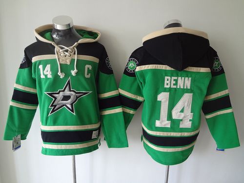 Stars #14 Jamie Benn Green Sawyer Hooded Sweatshirt Stitched NHL Jersey Stars #14 Jamie Benn Green Sawyer Hooded Sweatshirt Stitched NHL Jersey