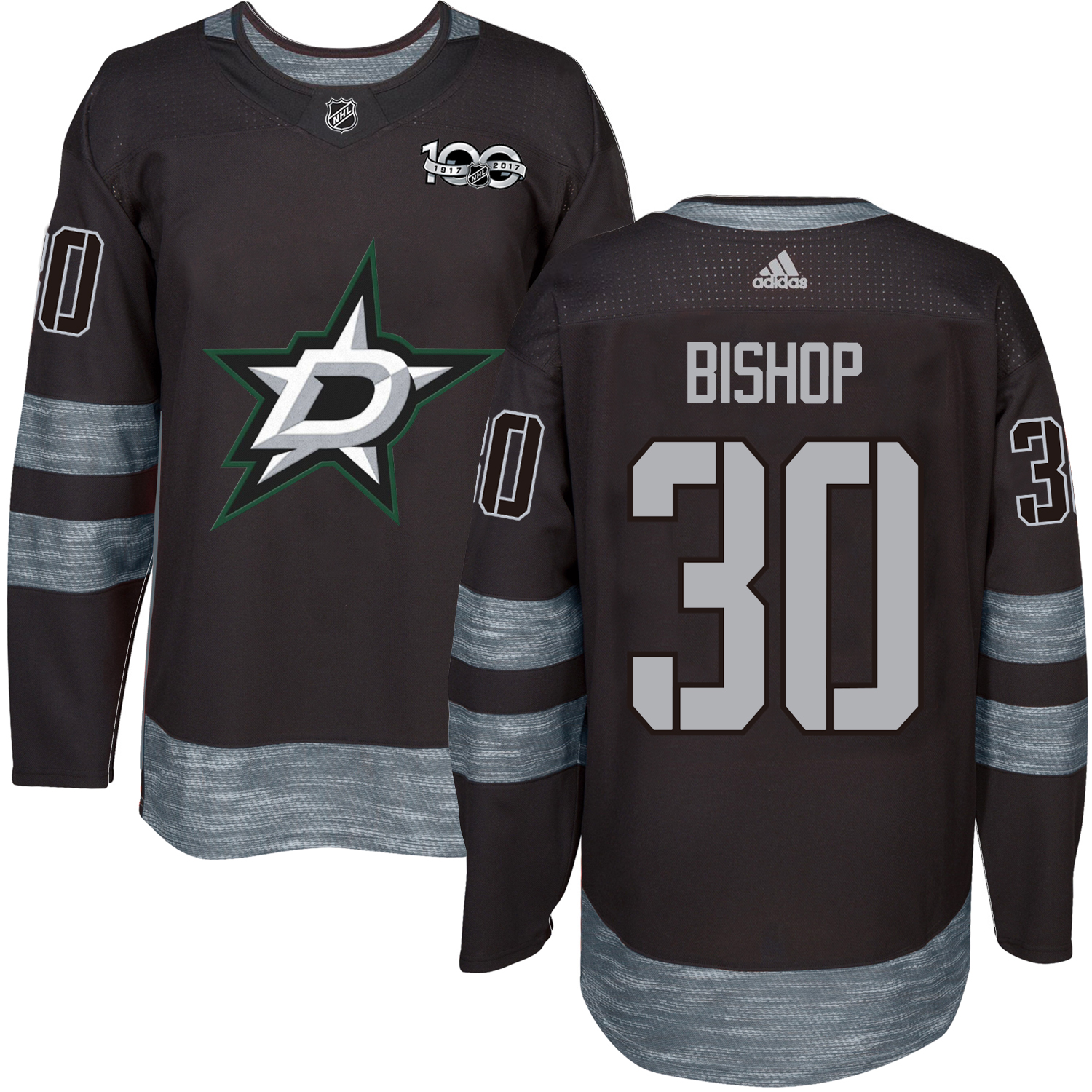 Adidas Stars #30 Ben Bishop Black 1917-2017 100th Anniversary Stitched NHL Jersey Adidas Stars #30 Ben Bishop Black 1917-2017 100th Anniversary Stitched NHL Jersey