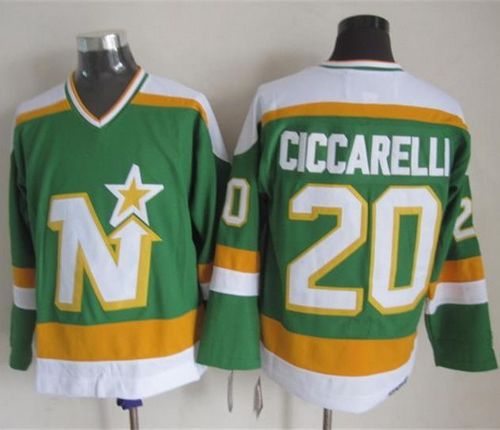 Stars #20 Dino Ciccarelli Stitched Green CCM Throwback NHL Jersey Stars #20 Dino Ciccarelli Stitched Green CCM Throwback NHL Jersey