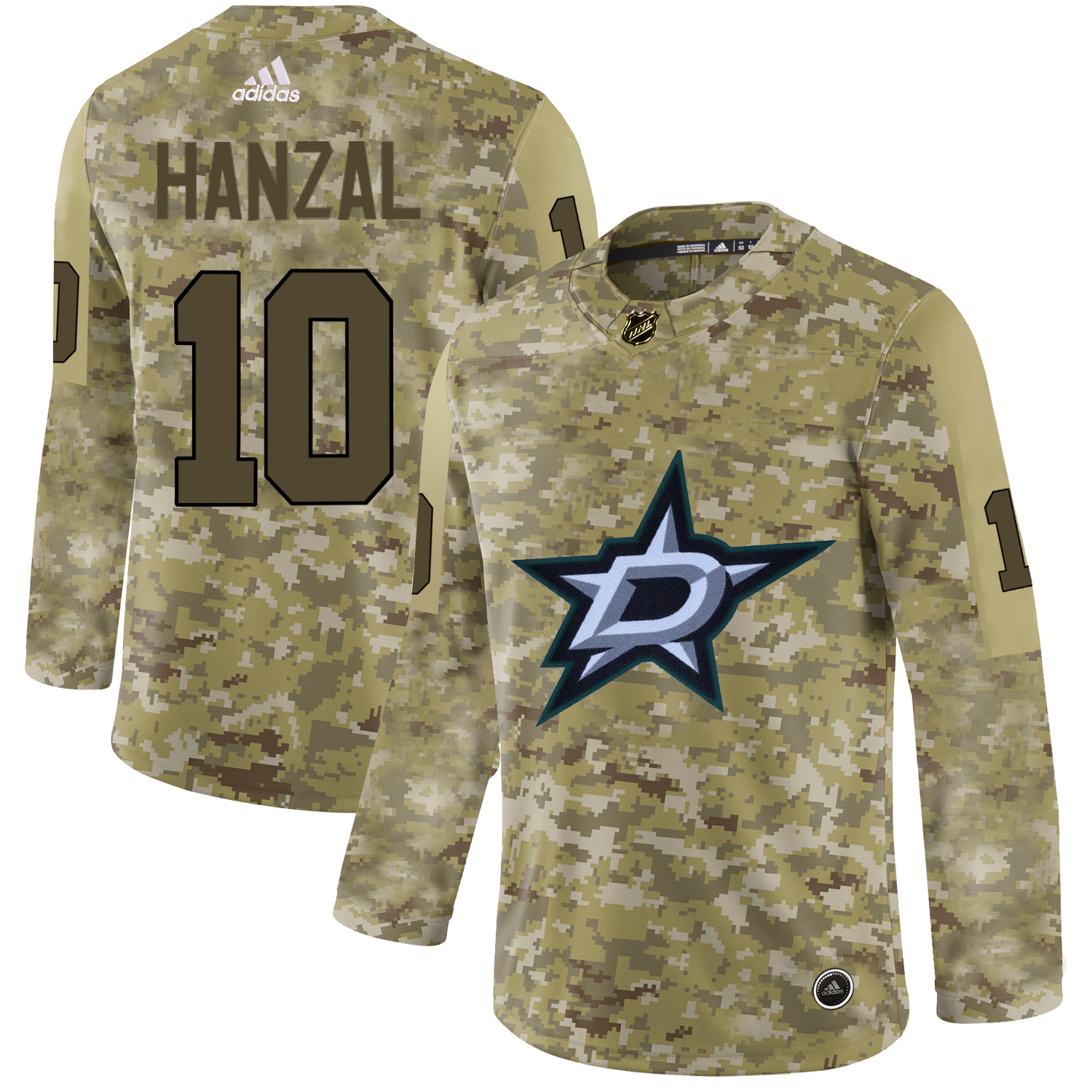 Adidas Stars #10 Martin Hanzal Camo Authentic Stitched NHL Jersey