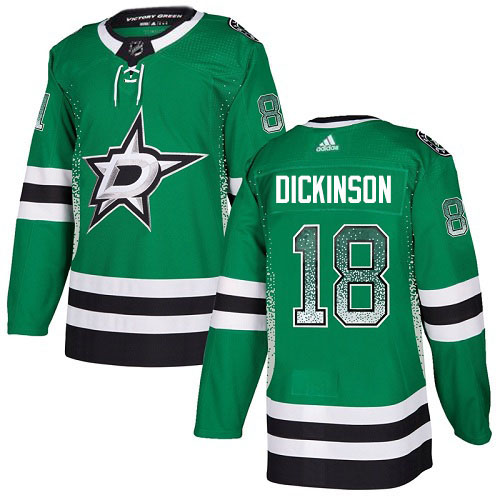 Adidas Stars #18 Jason Dickinson Green Home Authentic Drift Fashion Stitched NHL Jersey Adidas Stars #18 Jason Dickinson Green Home Authentic Drift Fashion Stitched NHL Jersey