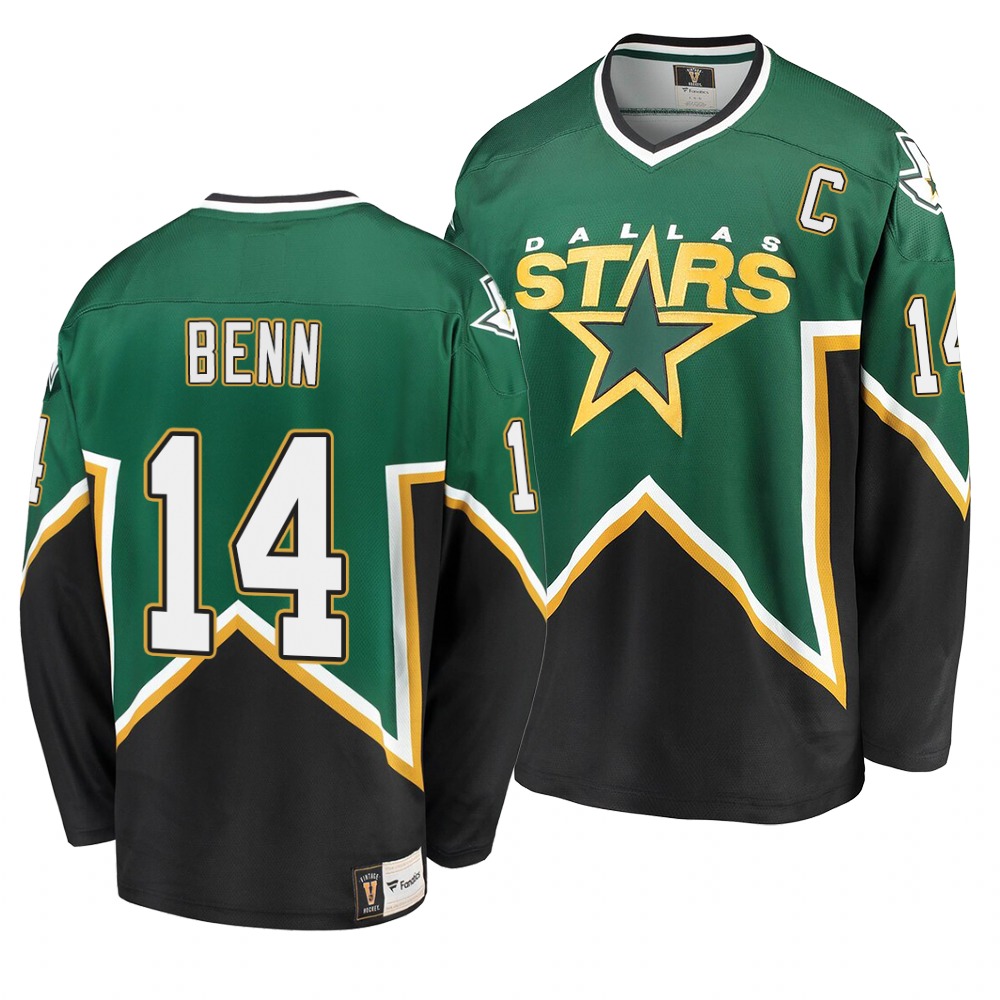 Dallas Stars #14 Jamie Benn Kelly Green Men's Heritage Premier Breakaway Player NHL Jersey