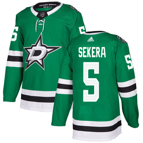 Adidas Stars #5 Andrej Sekera Green Home Authentic Stitched NHL Jersey Adidas Stars #5 Andrej Sekera Green Home Authentic Stitched NHL Jersey