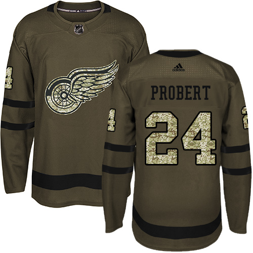 Adidas Red Wings #24 Bob Probert Green Salute to Service Stitched NHL Jersey Adidas Red Wings #24 Bob Probert Green Salute to Service Stitched NHL Jersey