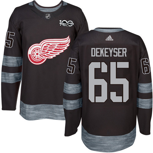 Adidas Red Wings #65 Danny DeKeyser Black 1917-2017 100th Anniversary Stitched NHL Jersey Adidas Red Wings #65 Danny DeKeyser Black 1917-2017 100th Anniversary Stitched NHL Jersey