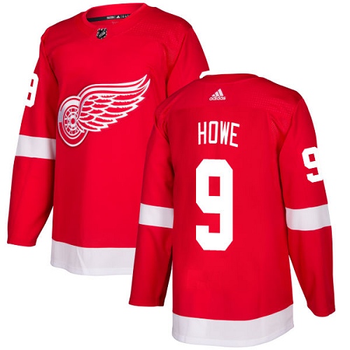 Adidas Red Wings #9 Gordie Howe Red Home Authentic Stitched NHL Jersey Adidas Red Wings #9 Gordie Howe Red Home Authentic Stitched NHL Jersey