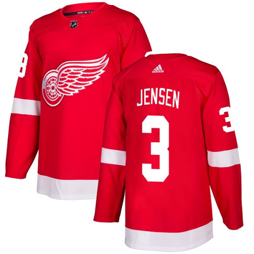 Adidas Red Wings #3 Nick Jensen Red Home Authentic Stitched NHL Jersey Adidas Red Wings #3 Nick Jensen Red Home Authentic Stitched NHL Jersey
