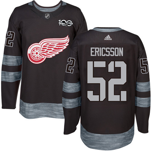 Adidas Red Wings #52 Jonathan Ericsson Black 1917-2017 100th Anniversary Stitched NHL Jersey Adidas Red Wings #52 Jonathan Ericsson Black 1917-2017 100th Anniversary Stitched NHL Jersey