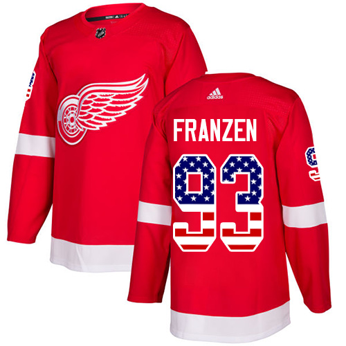 Adidas Red Wings #93 Johan Franzen Red Home Authentic USA Flag Stitched NHL Jersey Adidas Red Wings #93 Johan Franzen Red Home Authentic USA Flag Stitched NHL Jersey