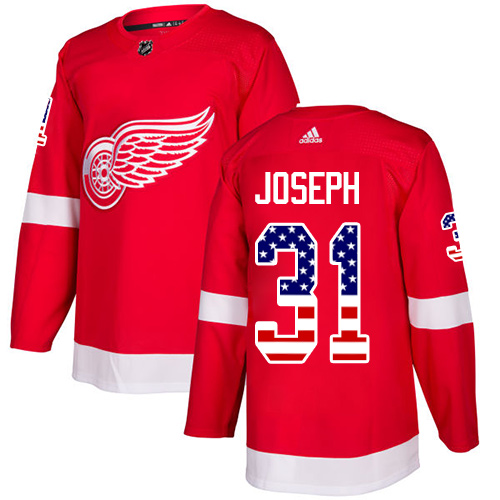 Adidas Red Wings #31 Curtis Joseph Red Home Authentic USA Flag Stitched NHL Jersey Adidas Red Wings #31 Curtis Joseph Red Home Authentic USA Flag Stitched NHL Jersey