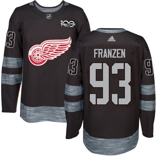 Adidas Red Wings #93 Johan Franzen Black 1917-2017 100th Anniversary Stitched NHL Jersey Adidas Red Wings #93 Johan Franzen Black 1917-2017 100th Anniversary Stitched NHL Jersey