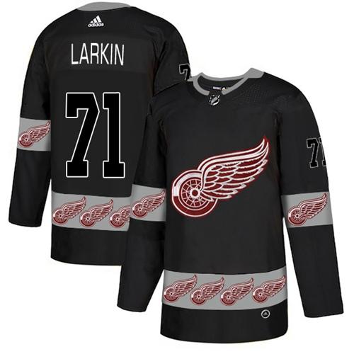 Adidas Red Wings #71 Dylan Larkin Black Authentic Team Logo Fashion Stitched NHL Jersey Adidas Red Wings #71 Dylan Larkin Black Authentic Team Logo Fashion Stitched NHL Jersey