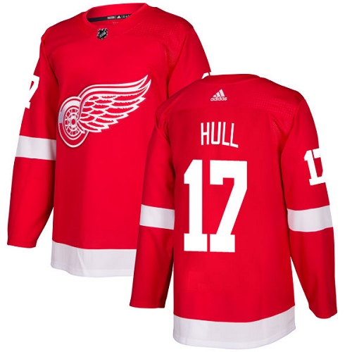 Adidas Red Wings #17 Brett Hull Red Home Authentic Stitched NHL Jersey Adidas Red Wings #17 Brett Hull Red Home Authentic Stitched NHL Jersey