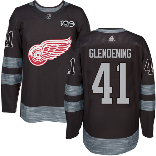 Adidas Red Wings #41 Luke Glendening Black 1917-2017 100th Anniversary Stitched NHL Jersey Adidas Red Wings #41 Luke Glendening Black 1917-2017 100th Anniversary Stitched NHL Jersey