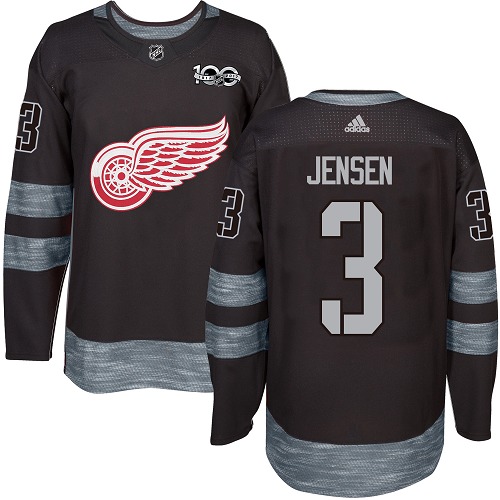 Adidas Red Wings #3 Nick Jensen Black 1917-2017 100th Anniversary Stitched NHL Jersey Adidas Red Wings #3 Nick Jensen Black 1917-2017 100th Anniversary Stitched NHL Jersey