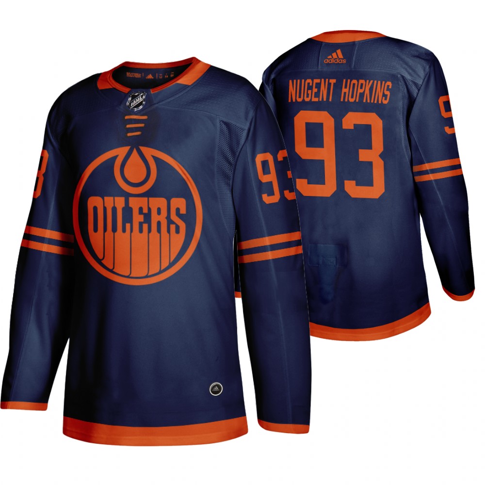Edmonton Oilers #93 Ryan Nugent-Hopkins Blue 2019-20 Third Alternate Jersey Edmonton Oilers #93 Ryan Nugent-Hopkins Blue 2019-20 Third Alternate Jersey