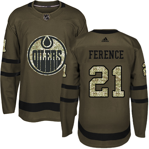 Adidas Oilers #21 Andrew Ference Green Salute to Service Stitched NHL Jersey Adidas Oilers #21 Andrew Ference Green Salute to Service Stitched NHL Jersey
