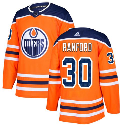 Adidas Oilers #30 Bill Ranford Orange Home Authentic Stitched NHL Jersey Adidas Oilers #30 Bill Ranford Orange Home Authentic Stitched NHL Jersey