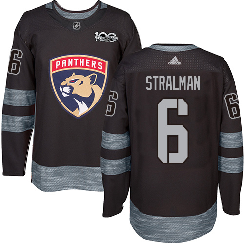 Adidas Panthers #6 Anton Stralman Black 1917-2017 100th Anniversary Stitched NHL Jersey