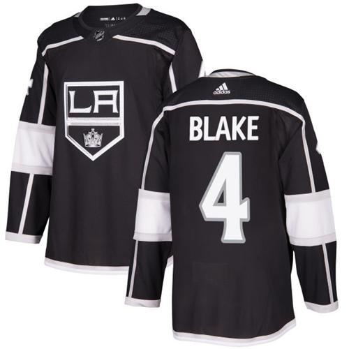 Adidas Kings #4 Rob Blake Black Home Authentic Stitched NHL Jersey Adidas Kings #4 Rob Blake Black Home Authentic Stitched NHL Jersey