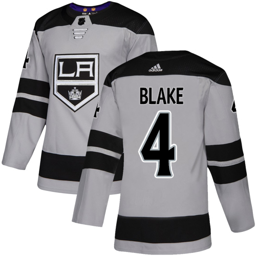 Adidas Kings #4 Rob Blake Gray Alternate Authentic Stitched NHL Jersey Adidas Kings #4 Rob Blake Gray Alternate Authentic Stitched NHL Jersey