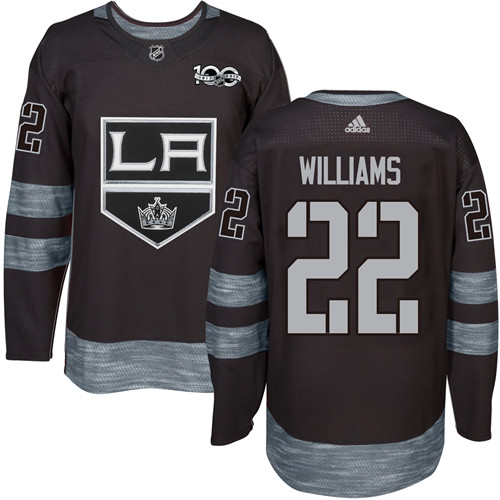Adidas Kings #22 Tiger Williams Black 1917-2017 100th Anniversary Stitched NHL Jersey Adidas Kings #22 Tiger Williams Black 1917-2017 100th Anniversary Stitched NHL Jersey