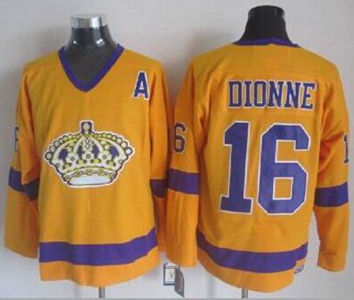 Kings #16 Marcel Dionne Yellow CCM Throwback Stitched NHL Jersey Kings #16 Marcel Dionne Yellow CCM Throwback Stitched NHL Jersey