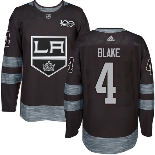 Adidas Kings #4 Rob Blake Black 1917-2017 100th Anniversary Stitched NHL Jersey Adidas Kings #4 Rob Blake Black 1917-2017 100th Anniversary Stitched NHL Jersey