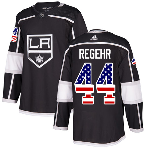 Adidas Kings #44 Robyn Regehr Black Home Authentic USA Flag Stitched NHL Jersey Adidas Kings #44 Robyn Regehr Black Home Authentic USA Flag Stitched NHL Jersey