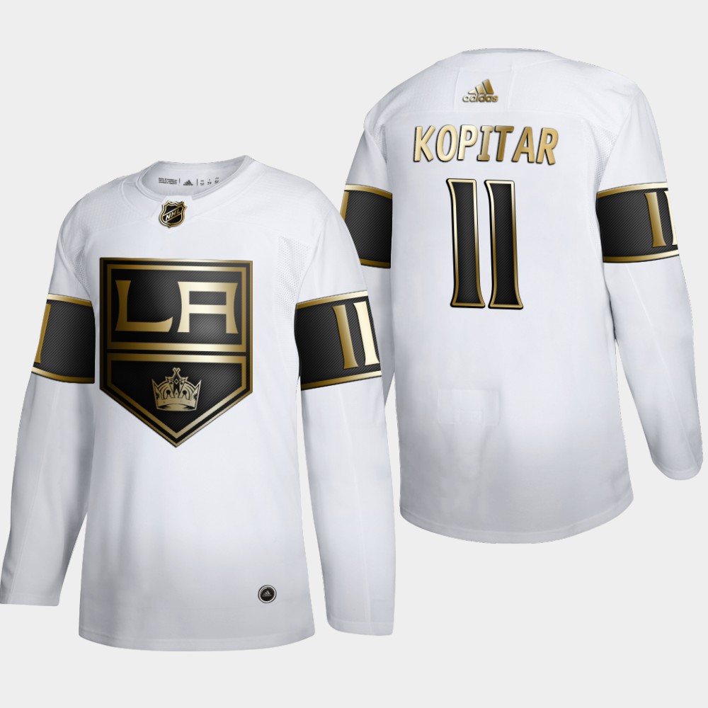 Los Angeles Kings #11 Anze Kopitar Men's Adidas White Golden Edition Limited Stitched NHL Jersey Los Angeles Kings #11 Anze Kopitar Men's Adidas White Golden Edition Limited Stitched NHL Jersey