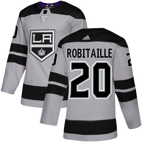 Adidas Kings #20 Luc Robitaille Gray Alternate Authentic Stitched NHL Jersey Adidas Kings #20 Luc Robitaille Gray Alternate Authentic Stitched NHL Jersey