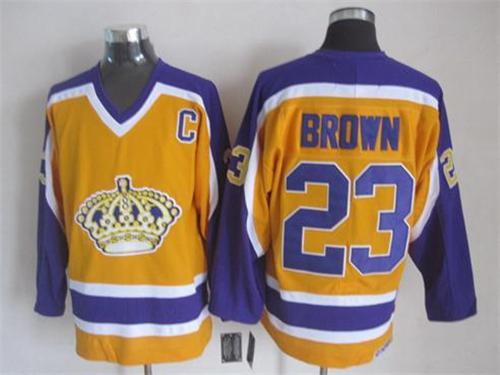 Kings #23 Dustin Brown Yellow CCM Stitched NHL Jersey Kings #23 Dustin Brown Yellow CCM Stitched NHL Jersey