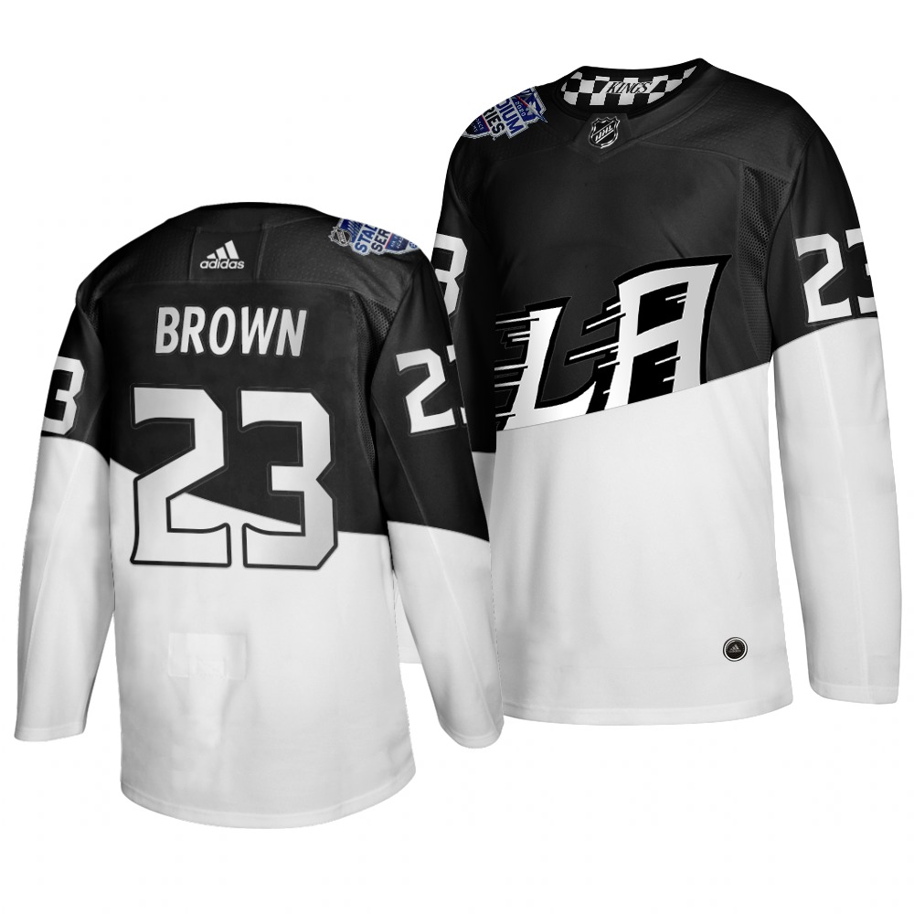 Adidas Los Angeles Kings #23 Dustin Brown Men's 2020 Stadium Series White Black Stitched NHL Jersey