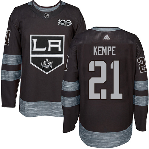 Adidas Kings #21 Mario Kempe Black 1917-2017 100th Anniversary Stitched NHL Jersey Adidas Kings #21 Mario Kempe Black 1917-2017 100th Anniversary Stitched NHL Jersey