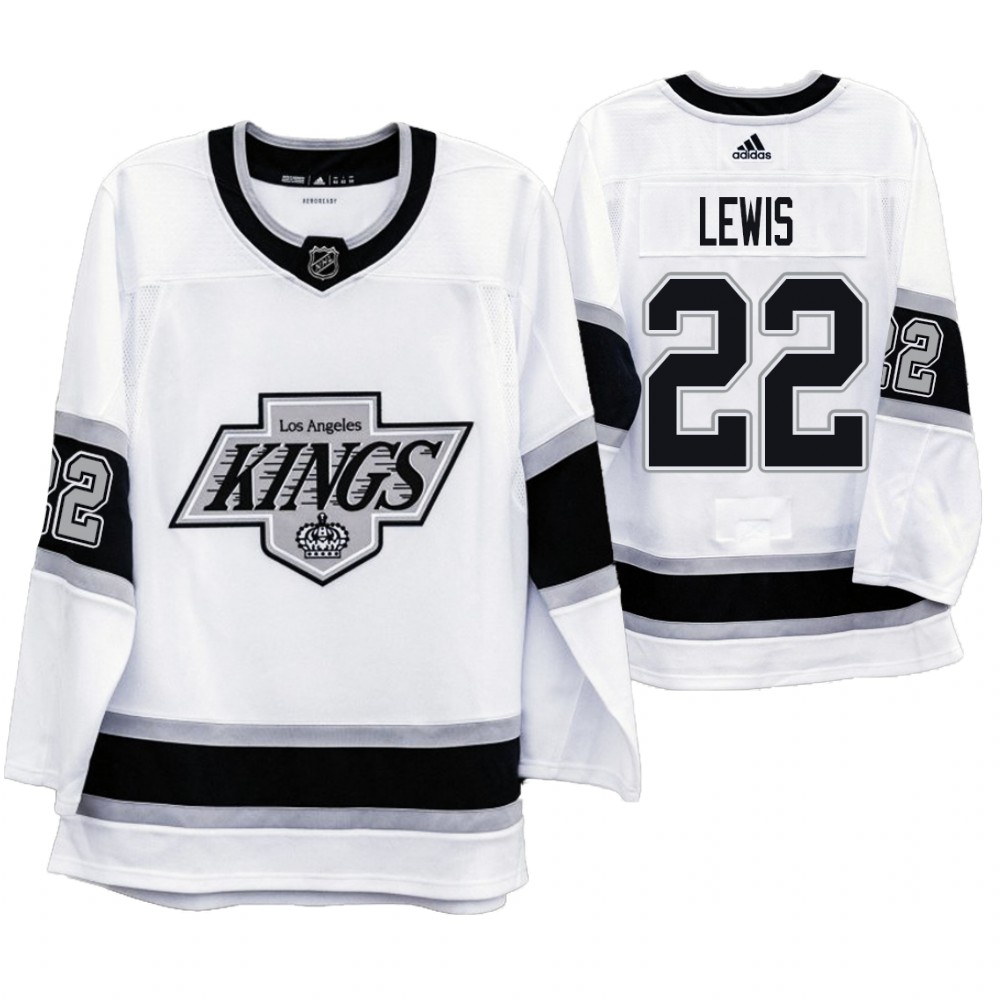 Los Angeles Kings #22 Trevor Lewis Men's Adidas 2019-20 Heritage White Throwback 90s NHL Jersey
